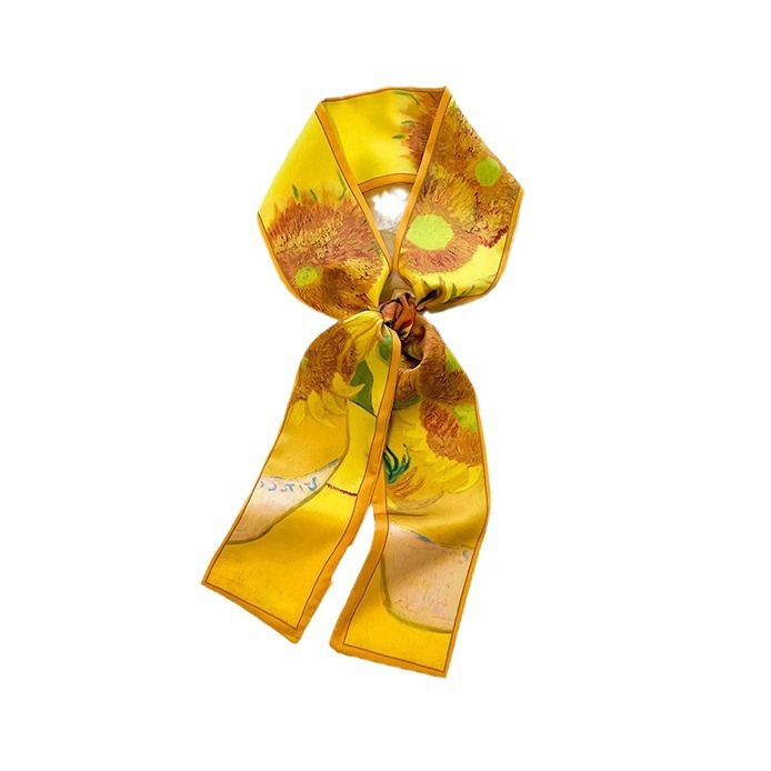 Silk Bow Minimalist Silk Scarf - Ethnic Fashion Design 评论和价格