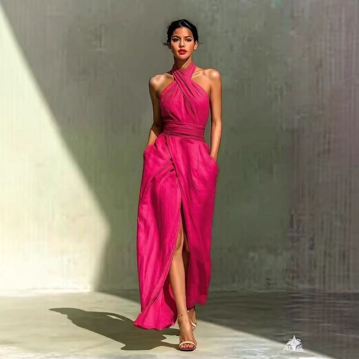 Chic Solid Front Split Boho Lo - Ethnic Fashion Design 评论和价格