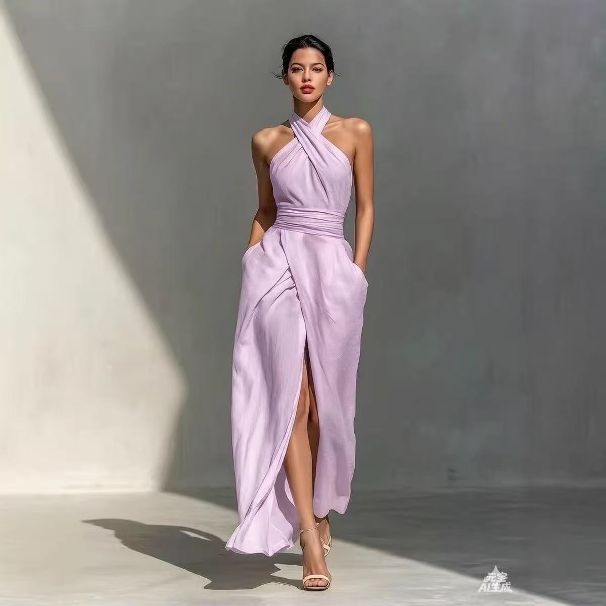 Chic Solid Front Split Boho Lo - Ethnic Fashion Design 评论和价格